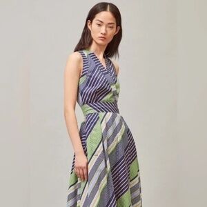 Tory Burch Overprinted Wrap Dress 4 Midi